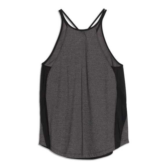 LULULEMON Run Off Route Tank Top - Heathered Black/Black - Size 4 - PRISTINE - Picture 3 of 4
